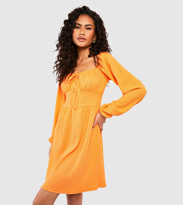 Orange 2024 skater dress