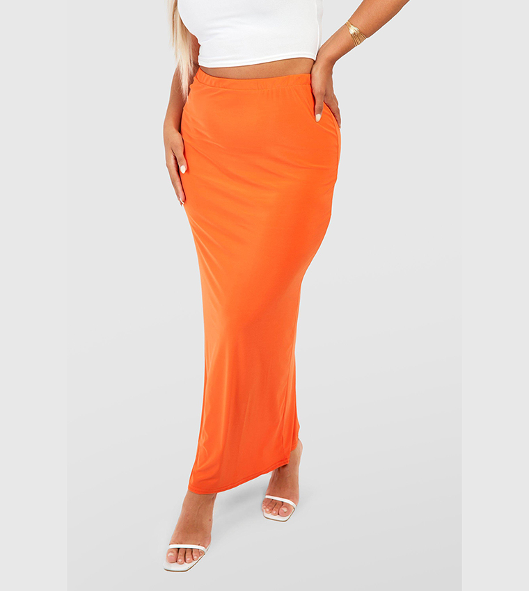 Orange 2025 skirt womens