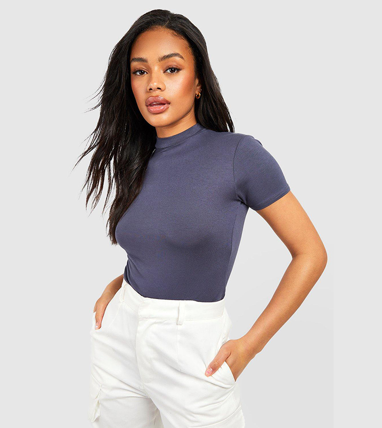 High neck t shirt for deals women