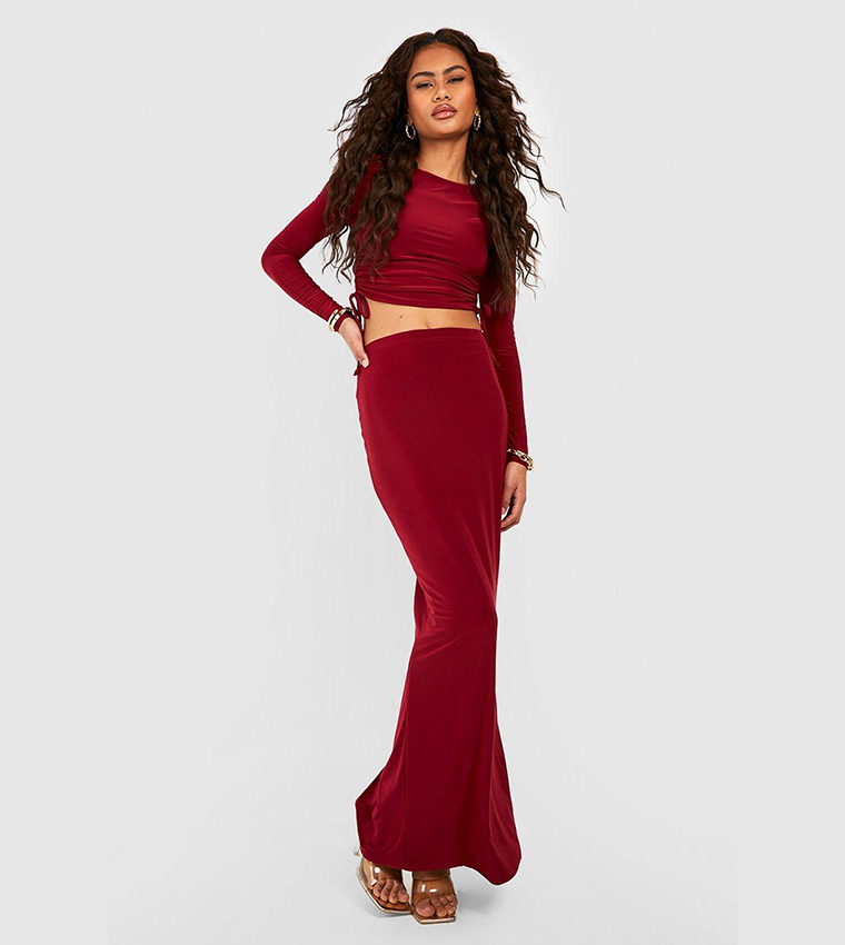 Flowy 2024 skirt maroon