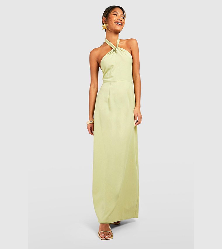 Halter neck dress outlet maxi