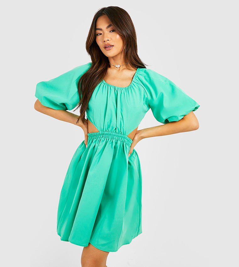 Bright green skater sales dress