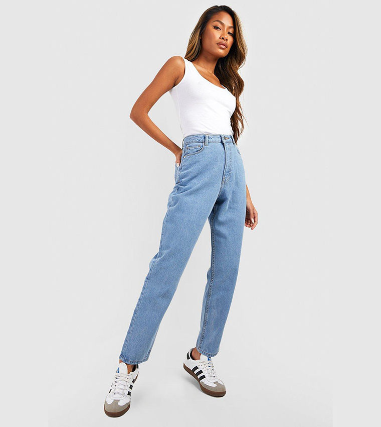 High Waist Mom Fit Jeans | Lazada PH-calidas.vn