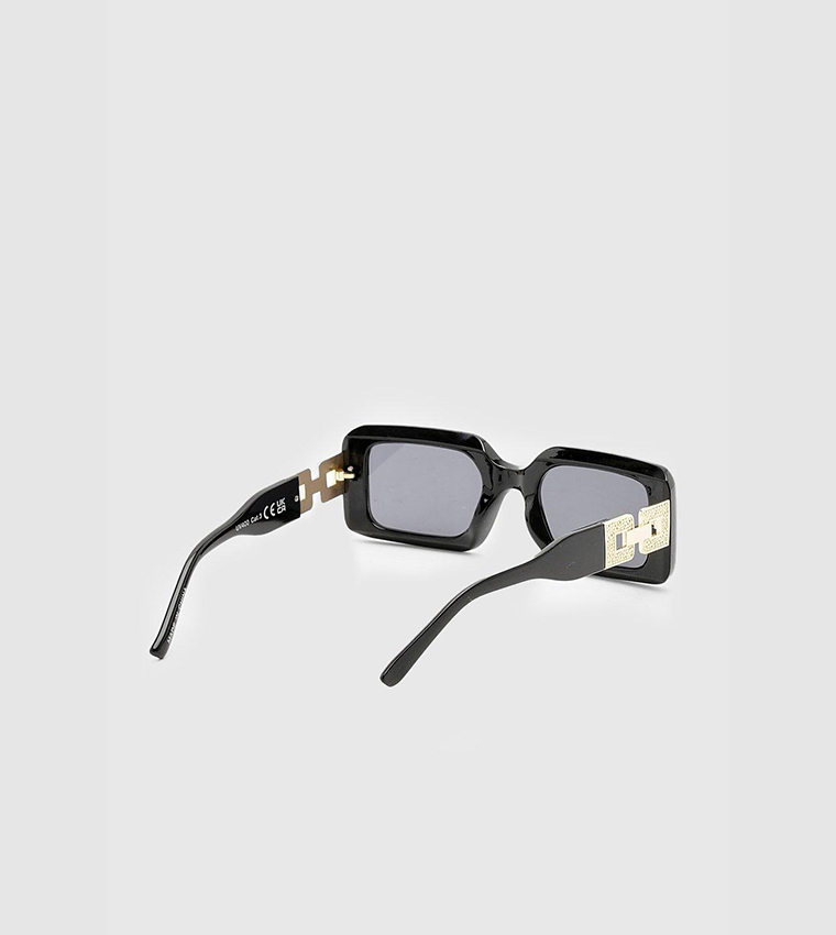 Chain Side Rectangle Sunglasses