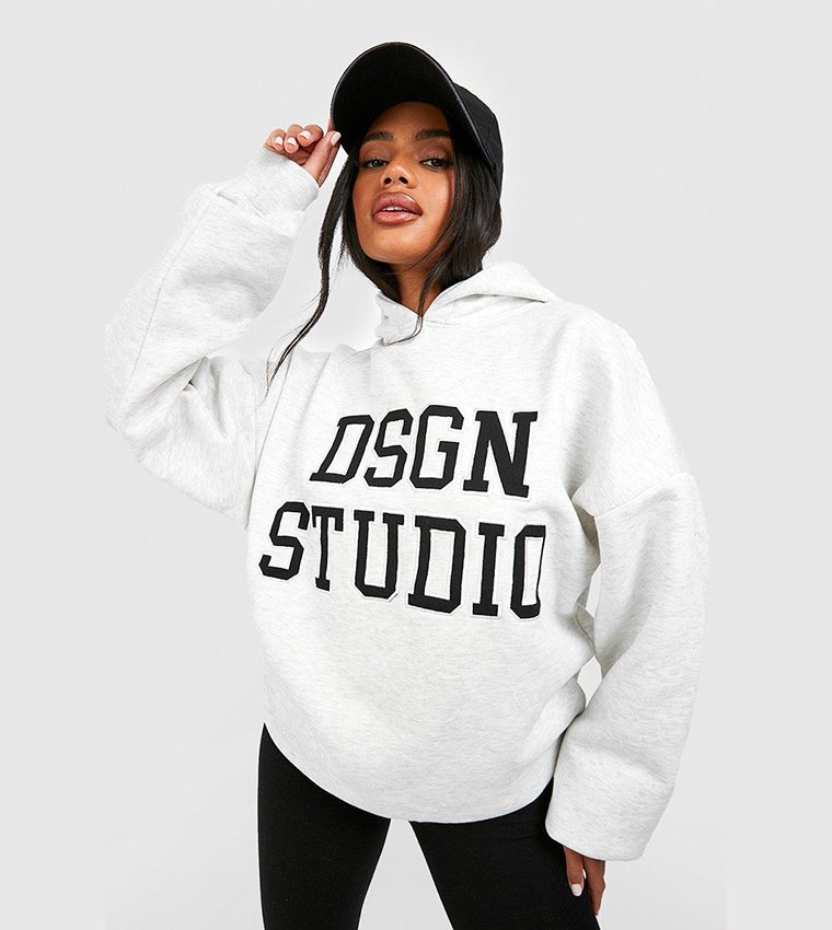 Women's Dsgn Studio Applique Oversized Hoodie