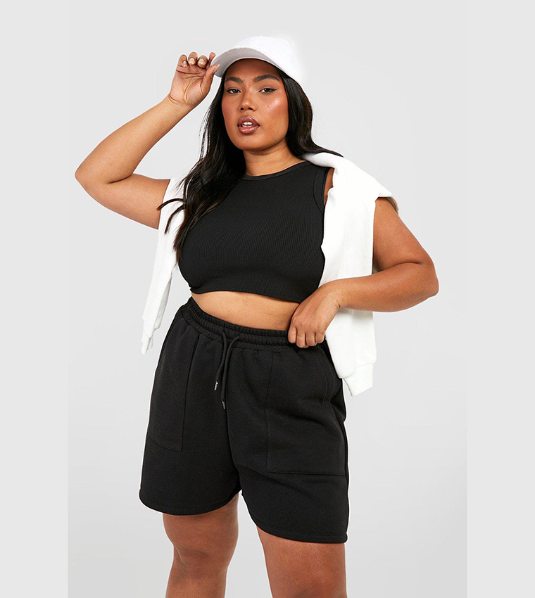 plus size jogger shorts