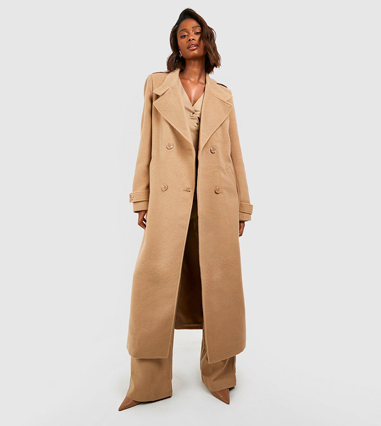 Boohoo hotsell camel coat