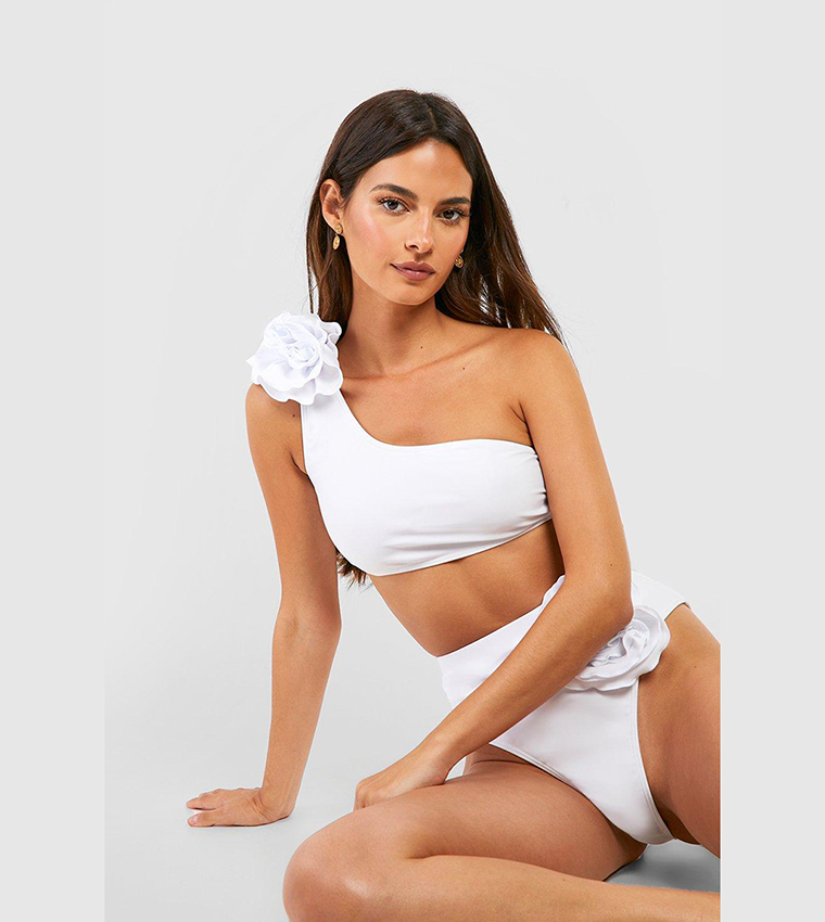 White one clearance shoulder bikini