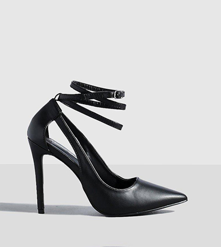 Buy Boohoo Cut Out Detail Lace Up Court Shoes In Black 6thStreet Bahrain