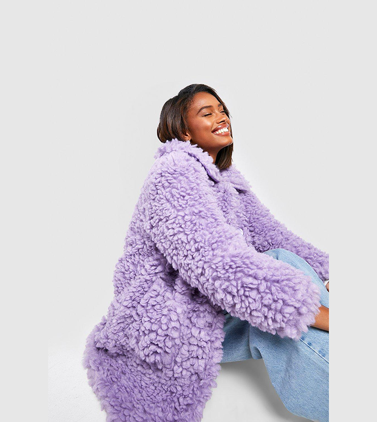 Lilac deals fur jacket