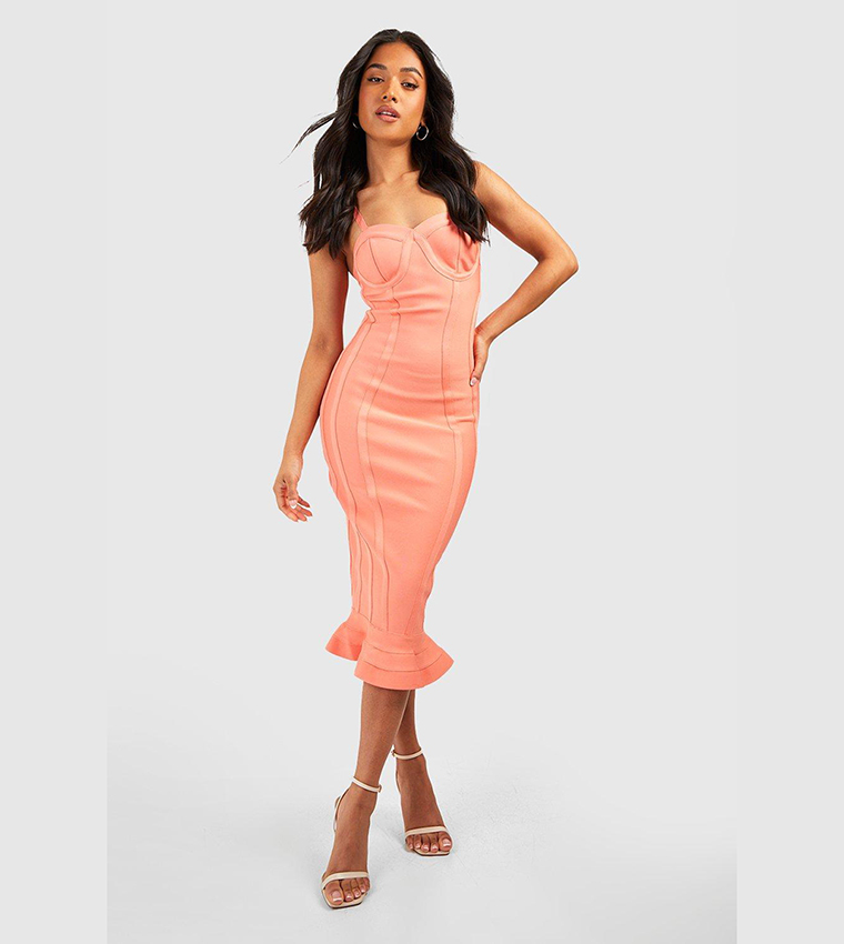 Oasis coral hot sale bow dress