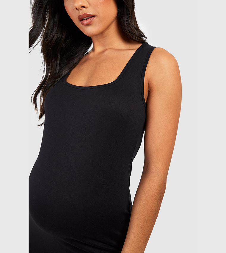 Buy Boohoo Maternity Square Neck Maxi Dress In Black | 6thstreet Bahrain Buy Boohoo Maternity Square Neck Maxi Dress In Black | 6thstreet Bahrain