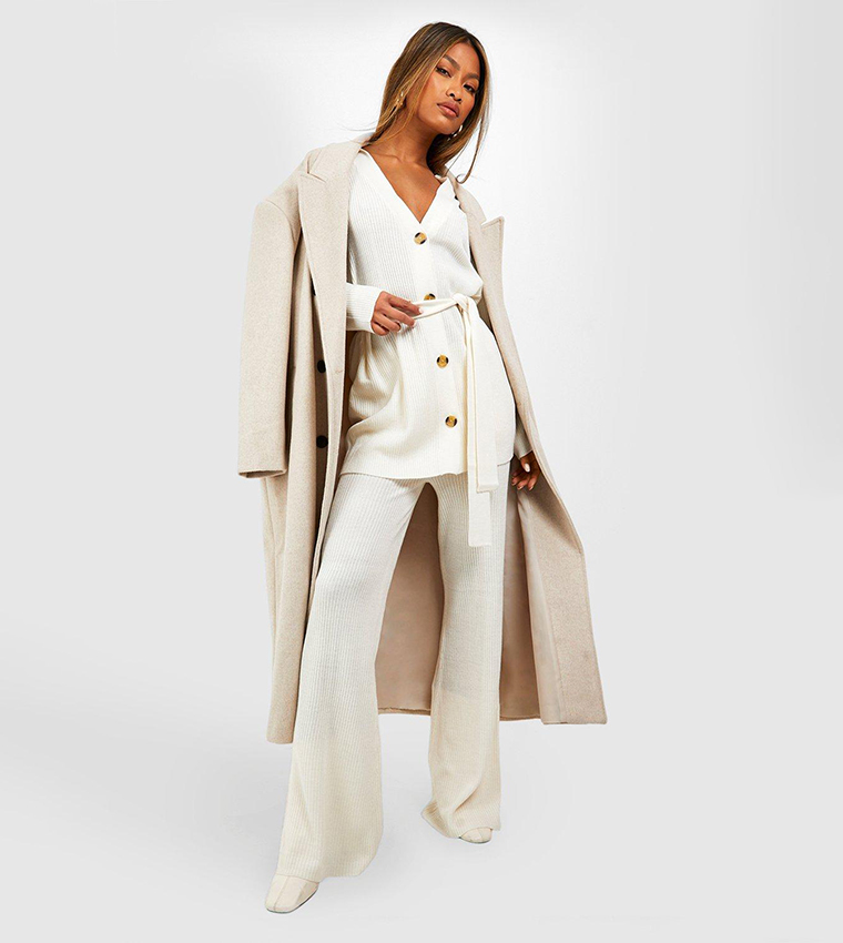 Knitted Cardigan & Wide Leg Trouser Co-Ord Set