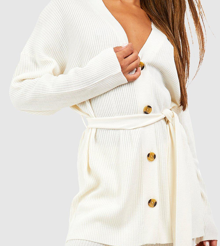 Knitted Cardigan & Wide Leg Trouser Co-Ord Set