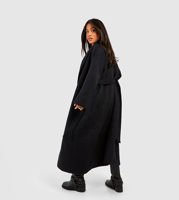 Sedona Boucle Wool Coat Black