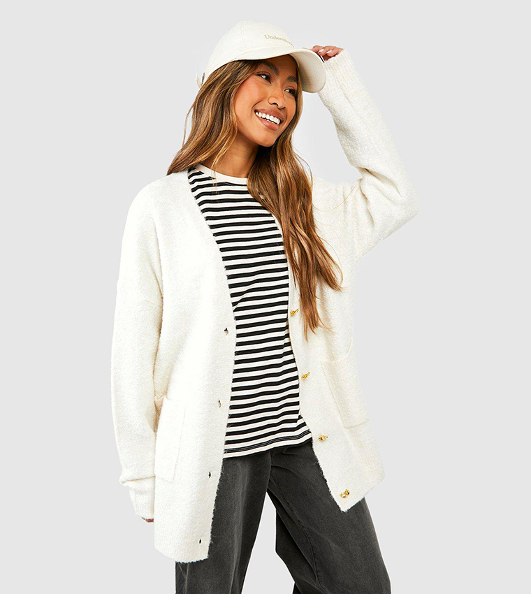 Long cardigan deals white