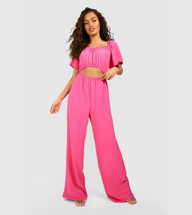 Hot pink short jumpsuit best sale