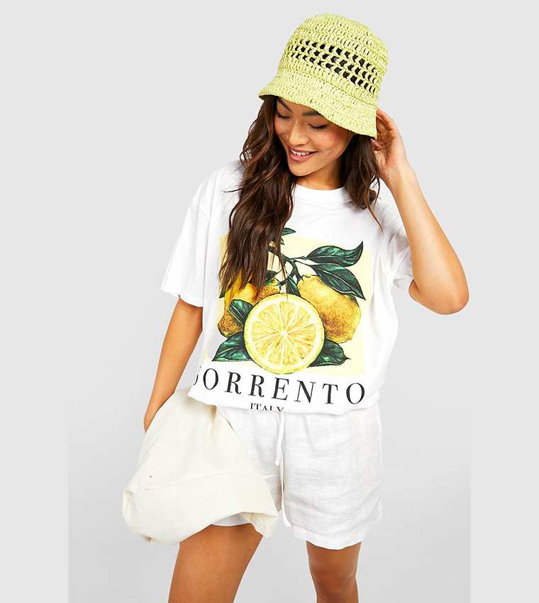 lemon print t shirt