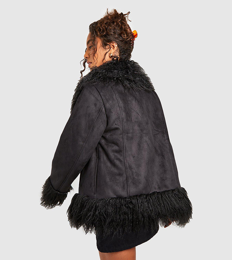 Tall faux outlet fur jacket