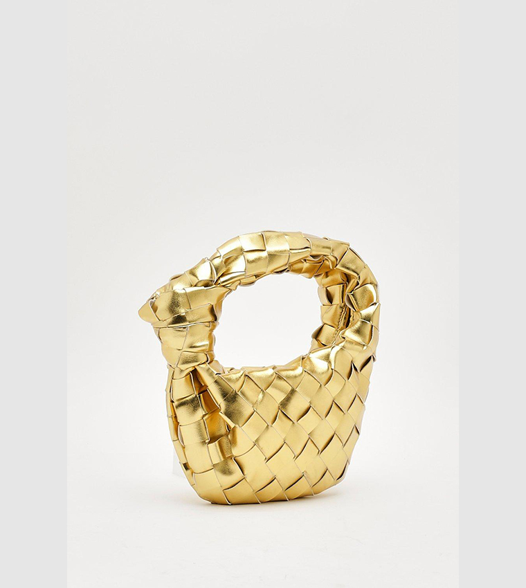 Metallic Knot Woven Mini Bag