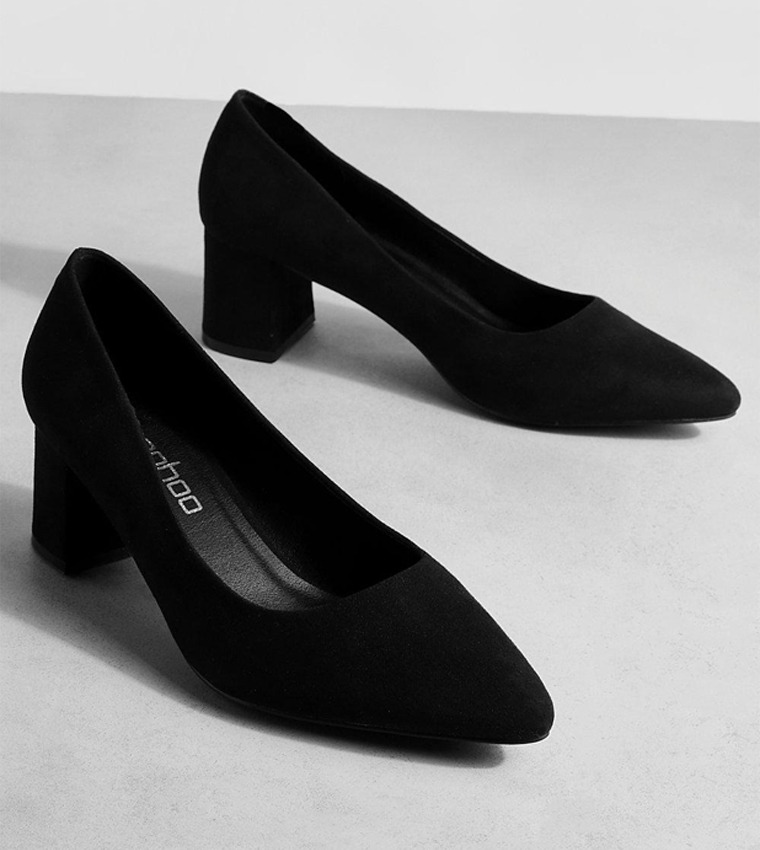 Wide Fit Low Block Court Shoe