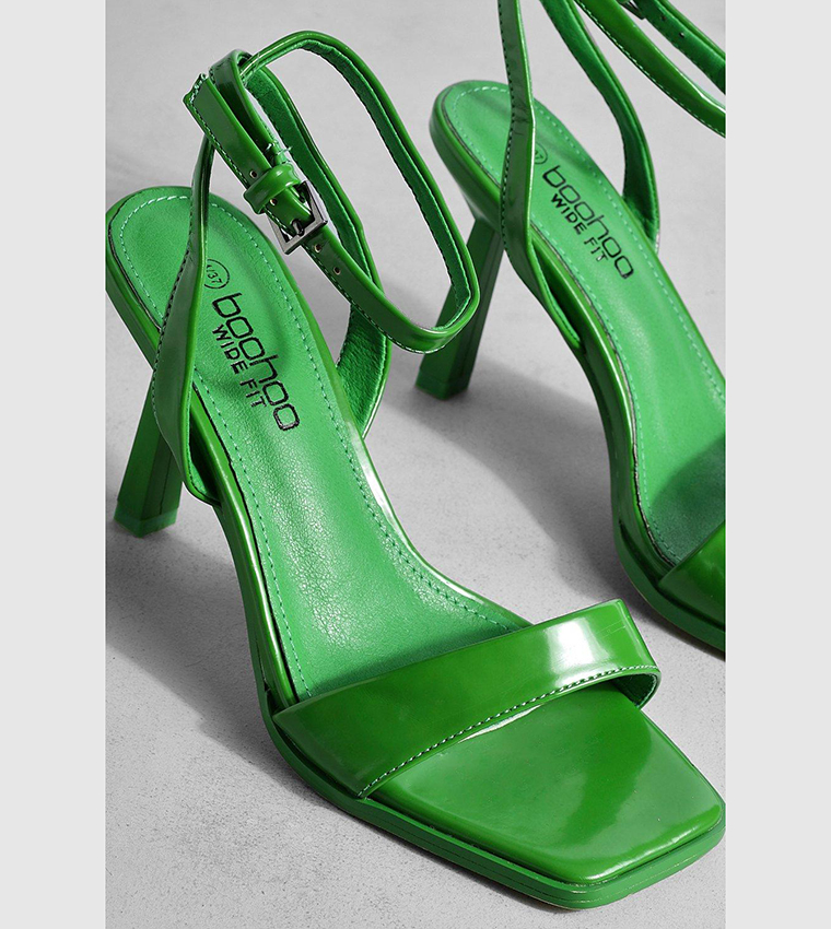 Wide fit store green sandals