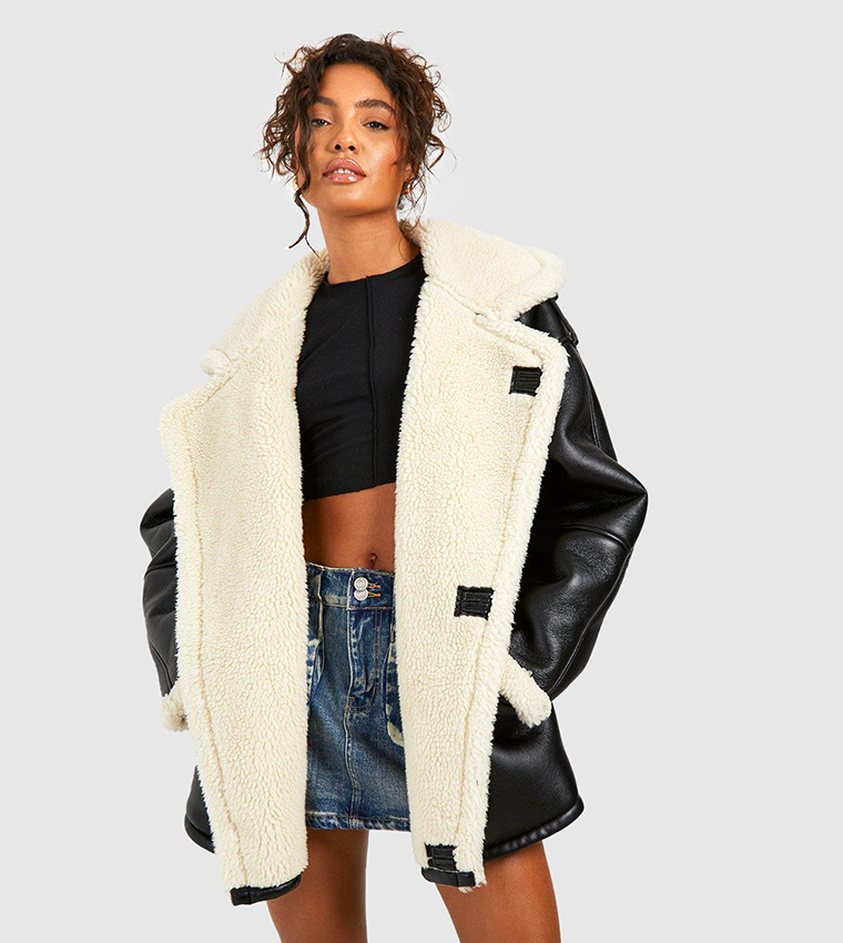 Borg oversized jacket hotsell