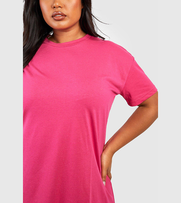 Hot pink t shirt dress hotsell