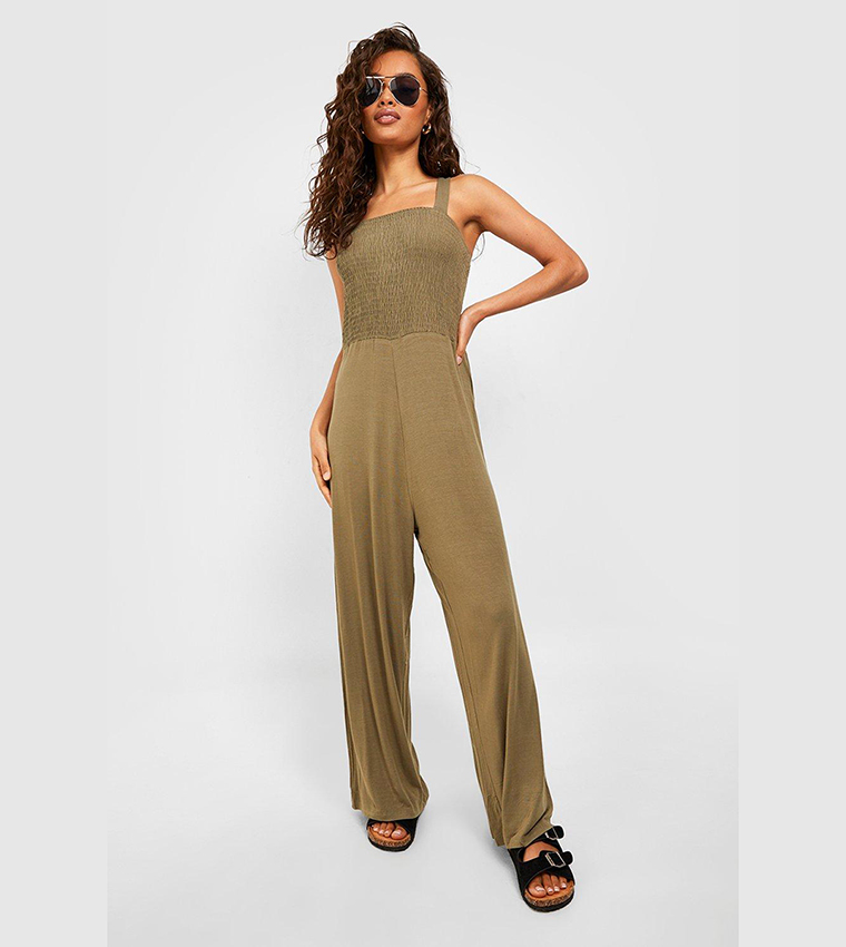 Shirred best sale top jumpsuit