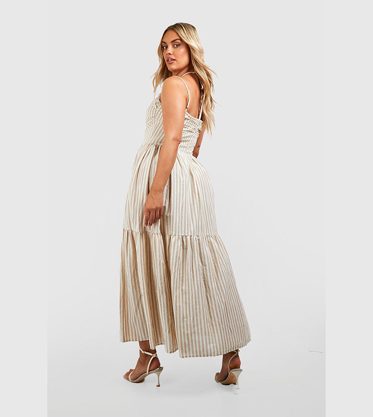 Oasis stripe and palm halter outlet dress