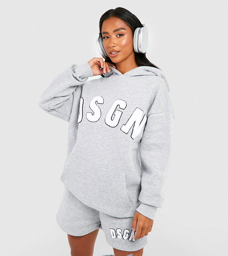 Buy Boohoo Dsgn Studio Oversized Hoodie In Grey | 6thStreet UAE