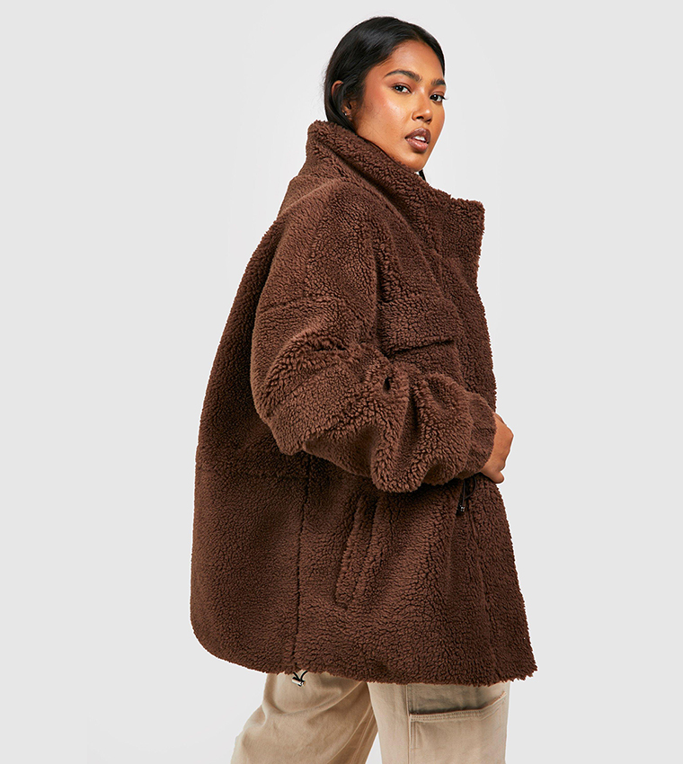 Teddy Faux Fur Utility Jacket