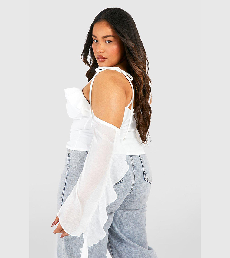 Ruffle corset top on sale