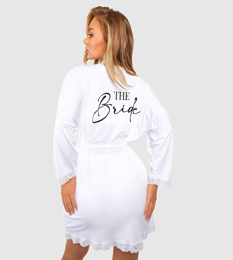 Boohoo Bride Robe Premium Bride Feather Robe Boohoo