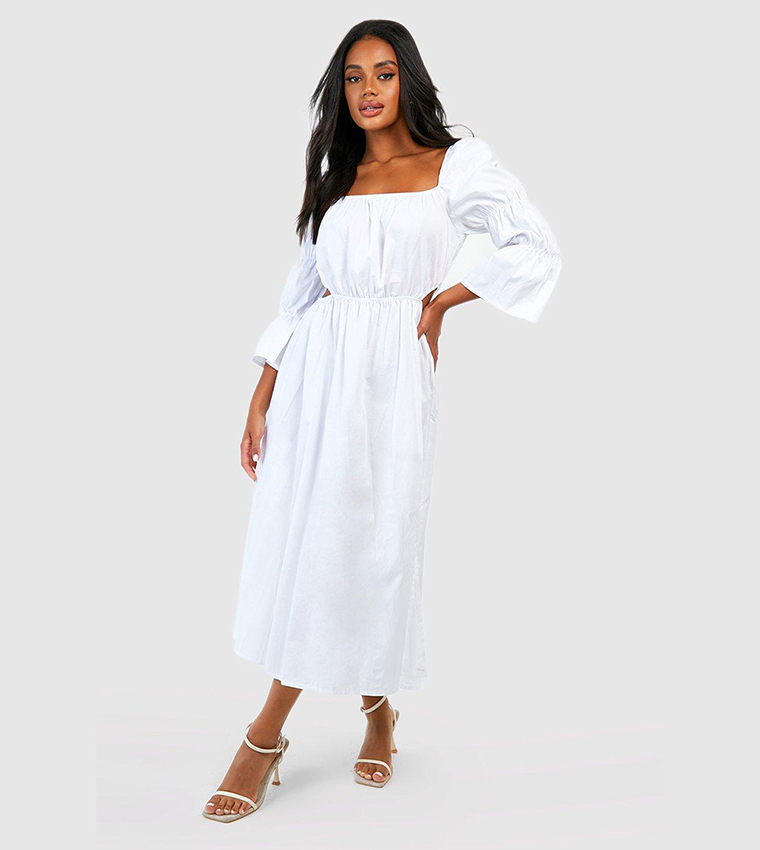 White casual hot sale frocks