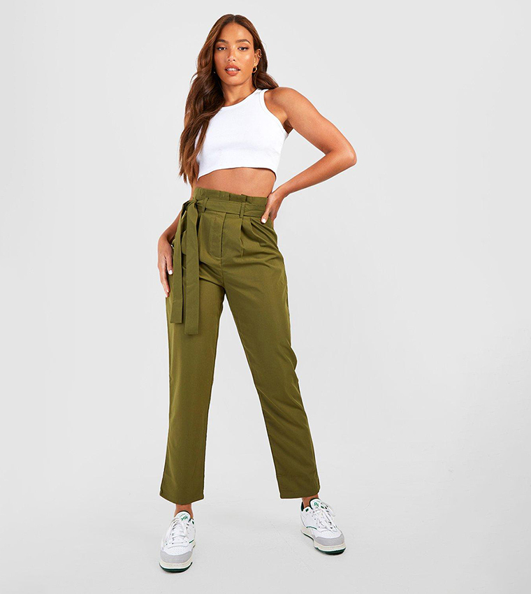 Shops paperbag waist tapered trousers