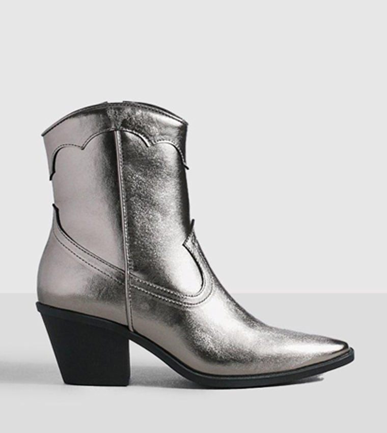 Grey ankle cowboy boots hotsell