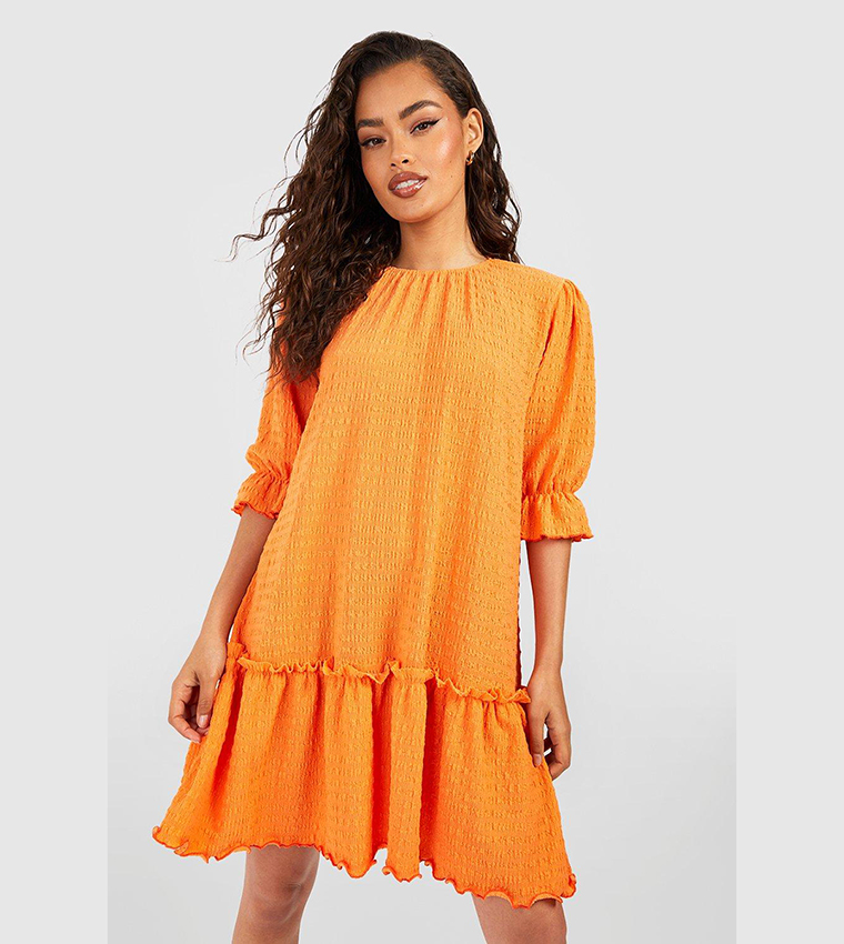 Orange smock clearance dress