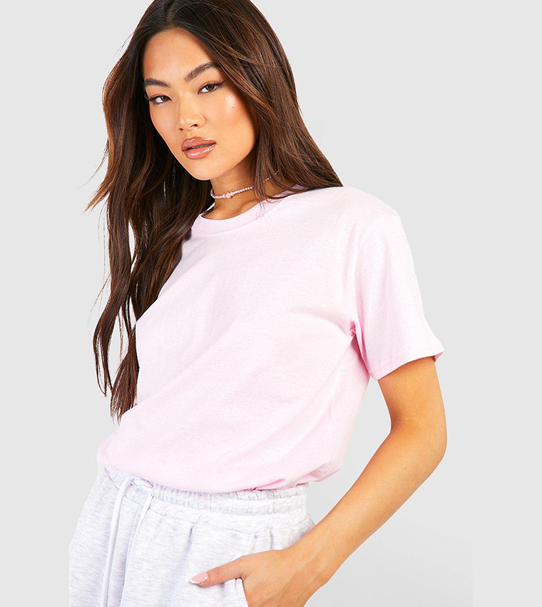 Buy Boohoo Basic Oversized Boyfriend T Shirt In Pink
