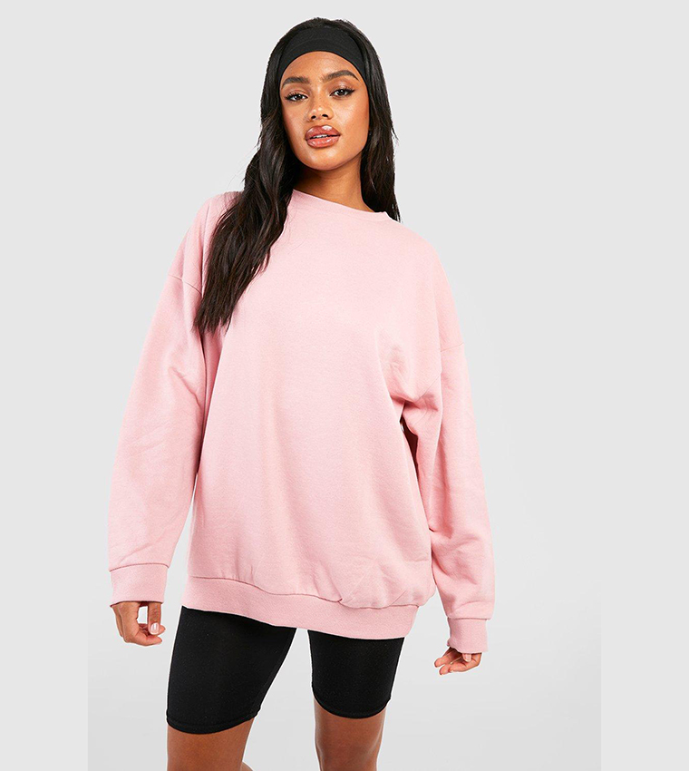 Buy Boohoo Oversized Sweatshirt With Reel Cotton In Pink