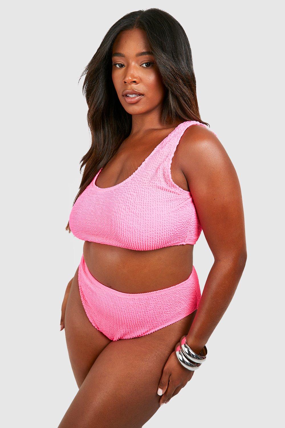 Pink cheap scoop bikini