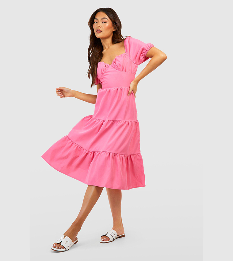 boutique embroidered strappy midi skater dress Buy Boohoo Boutique Embroidered Strappy Midi Skater Dress In Navy