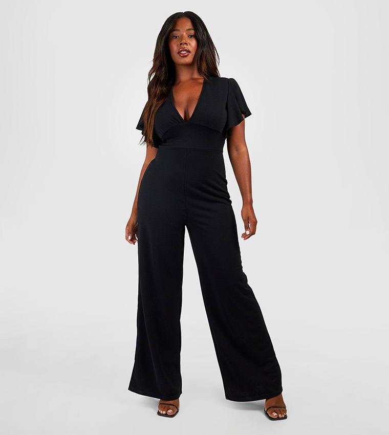 Plus size sale plunge jumpsuit