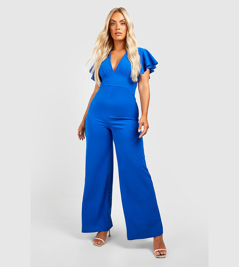 Pleat Detail Tailored Wide Leg Jumpsuit