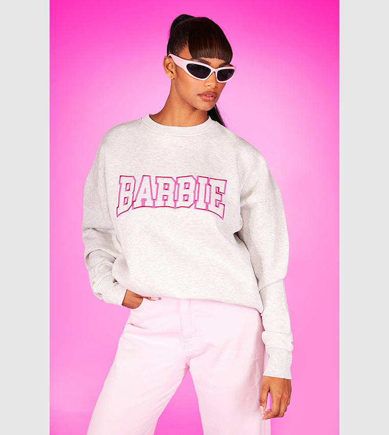 Pink and 2025 grey sweatshirt