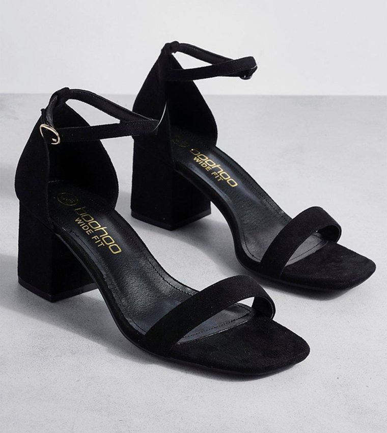 Wide Fit Low Block Barely There Heels