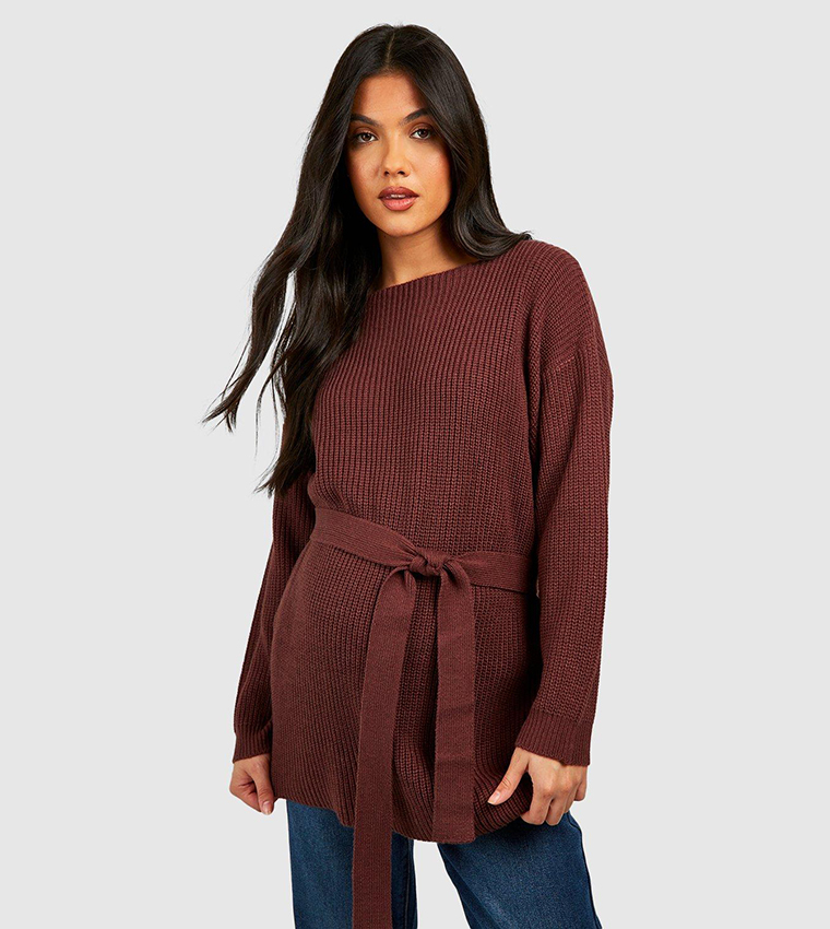 Tie hot sale waist sweater