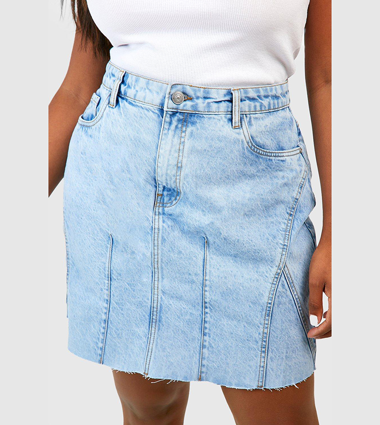 Buy Boohoo Outlet Basic Denim Mini Skirt In Blue | 6thStreet UAE