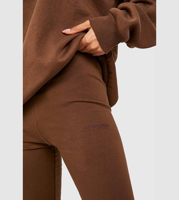 Buy Boohoo Oversized Sweatshirt And Legging Tracksuit In Brown