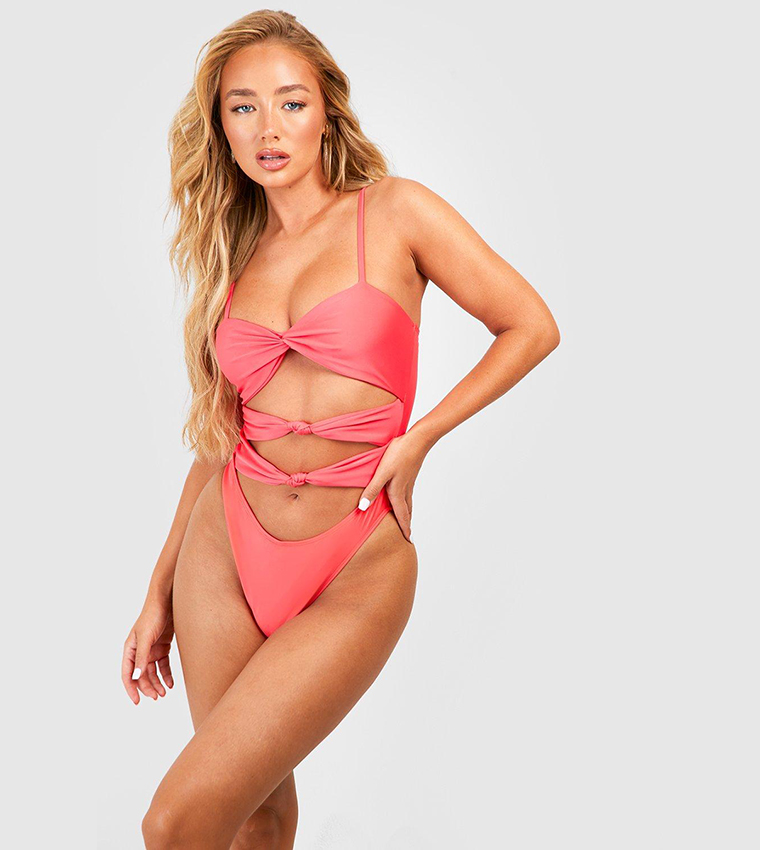 Coral pink swimsuit store